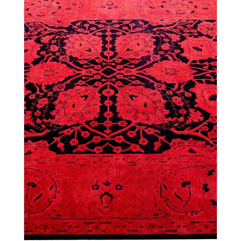 Overdyed, One-of-a-Kind Hand-Knotted Area Rug - Pink - 6' 1" x 9' 2"