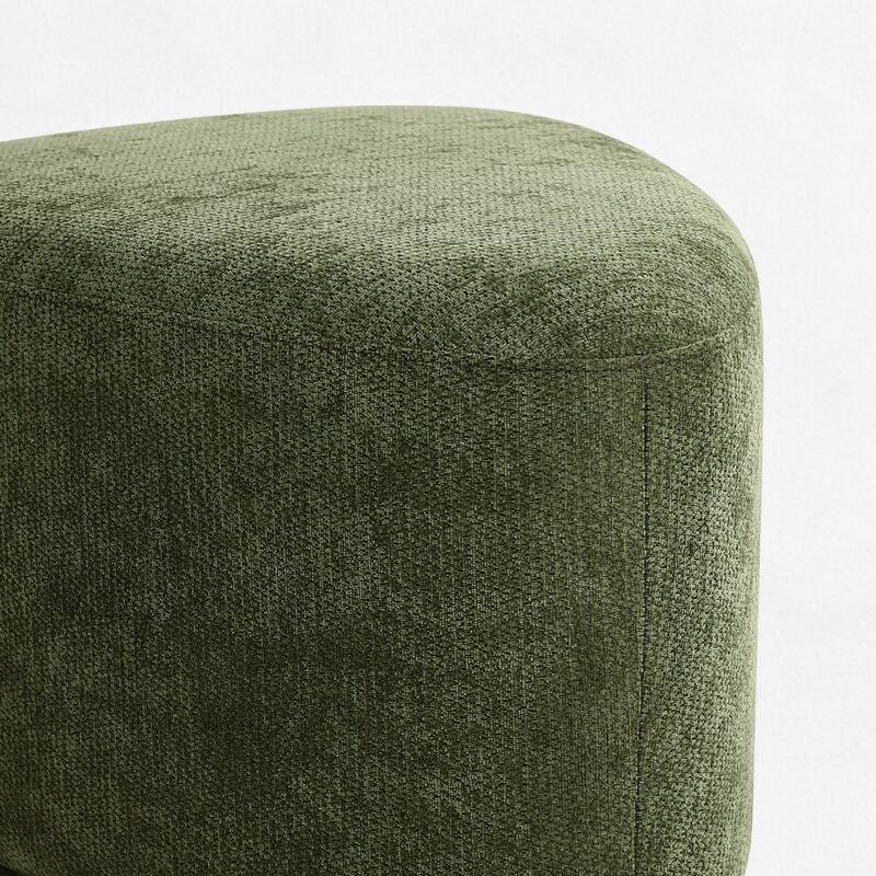 Leon 26" & 43" W Chenille Triangle Cocktail Ottoman Set