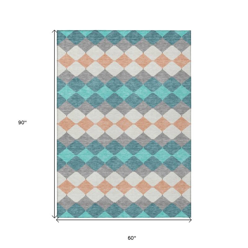HomeRoots Geometric Transitional Rectangle Outdoor Rug