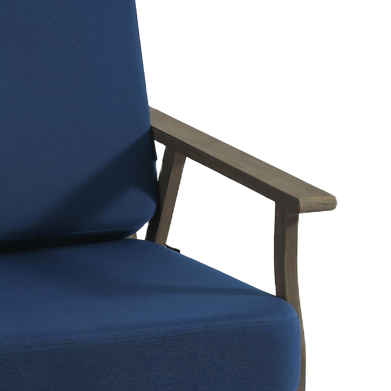 2 Set Outdoor Club Chairs with Cushions Acacia Wood Patio Chairs