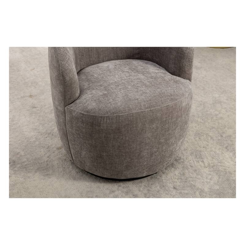 Fabric Swivel Accent Barrel Chair