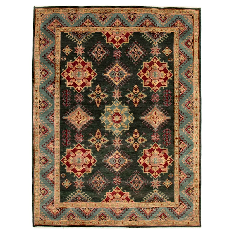 ECARPETGALLERY Hand-knotted Jules Serapi Dark Green Wool Rug - 8'10 x 11'9 - Dark Green - 8'10 x 11'9