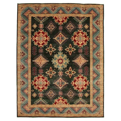 ECARPETGALLERY Hand-knotted Jules Serapi Dark Green Wool Rug - 8'10 x 11'9