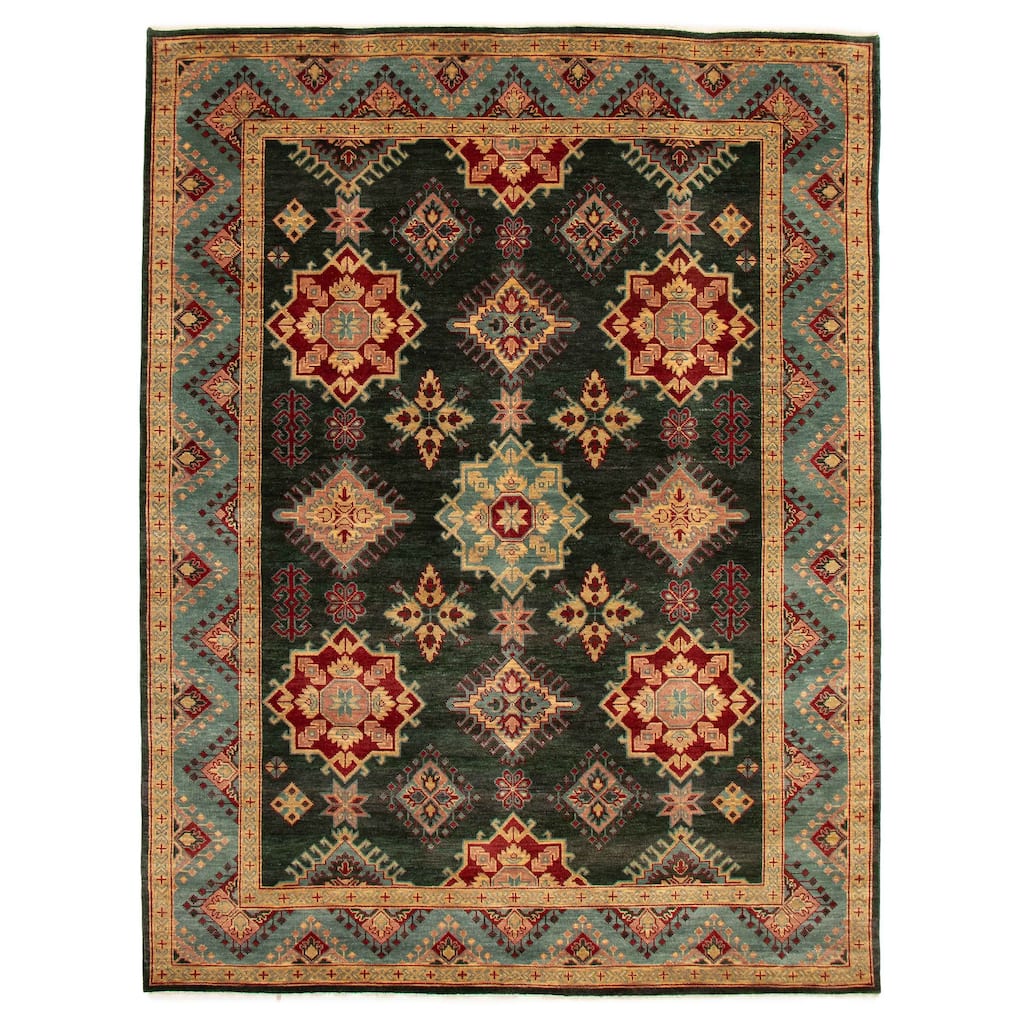 ECARPETGALLERY Hand-knotted Jules Serapi Dark Green Wool Rug - 8'10 x 11'9