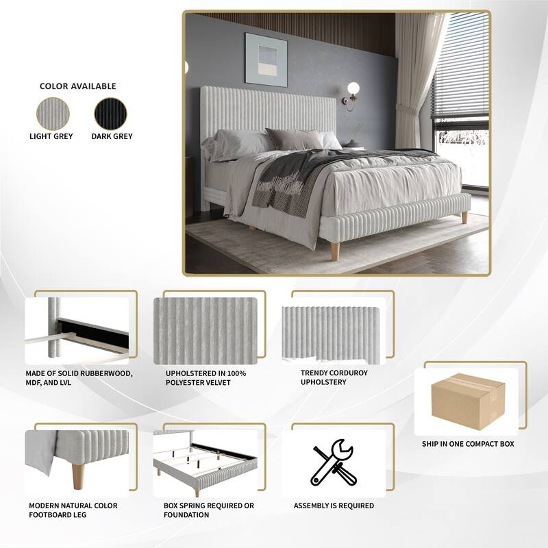 CraftPorch Minimalist 3-Pieces Bedroom Set