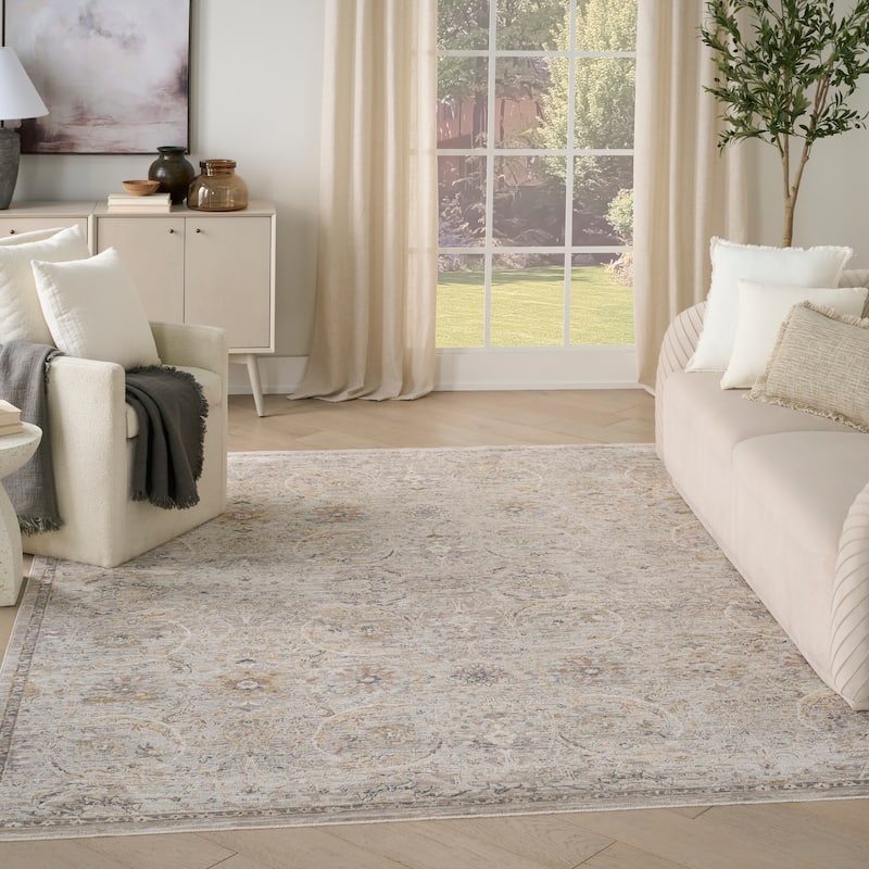 Nourison Heirloom Blend Indoor only Persian Area Rug - 5'3" x 7'10" - Light/Grey