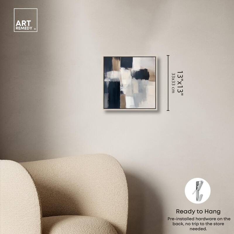 Blue and Tan Abstraction II Canvas by Art Remedy