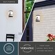 preview thumbnail 3 of 11, Links 1-Light 8 in. Black Indoor-Outdoor Golfer Flush Mount Wall Sconce, Glass Shade, Dimmable, Wall Sconce Fixture
