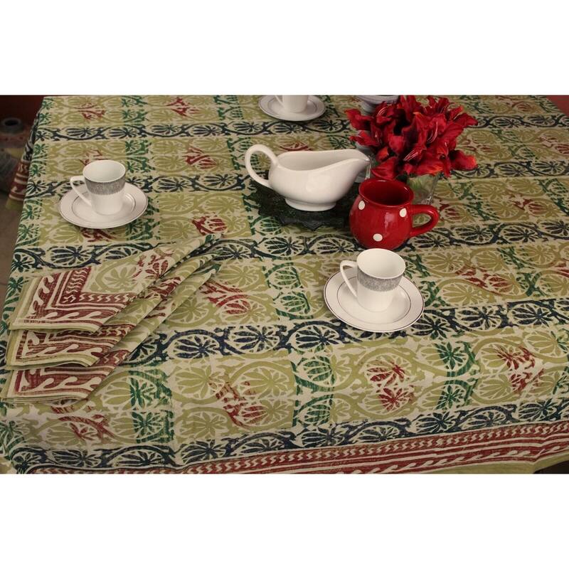 Cotton Sun-kissed Floral Tablecloth Collection