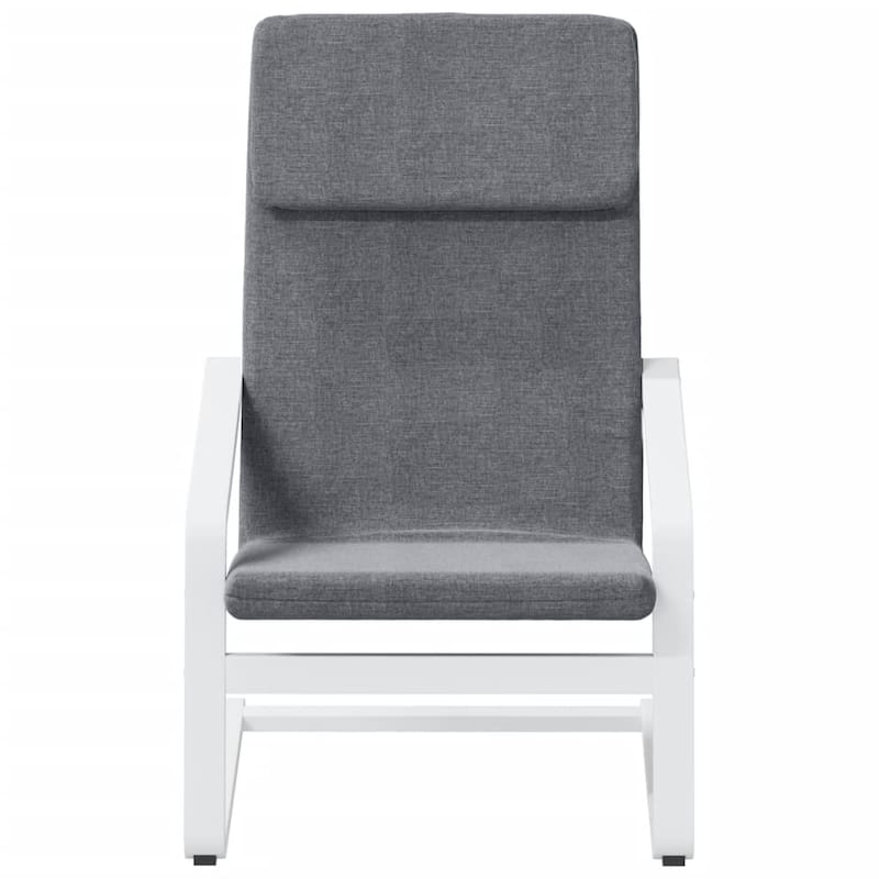 vidaXL Relaxing Chair with Footstool Cream Fabric - 20.1" x 16.1" x 15.7"