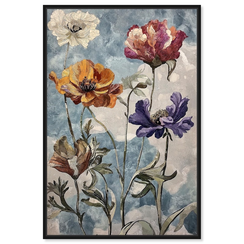 Hued Blossom II Canvas by Art Remedy - Black - 36" x 54"