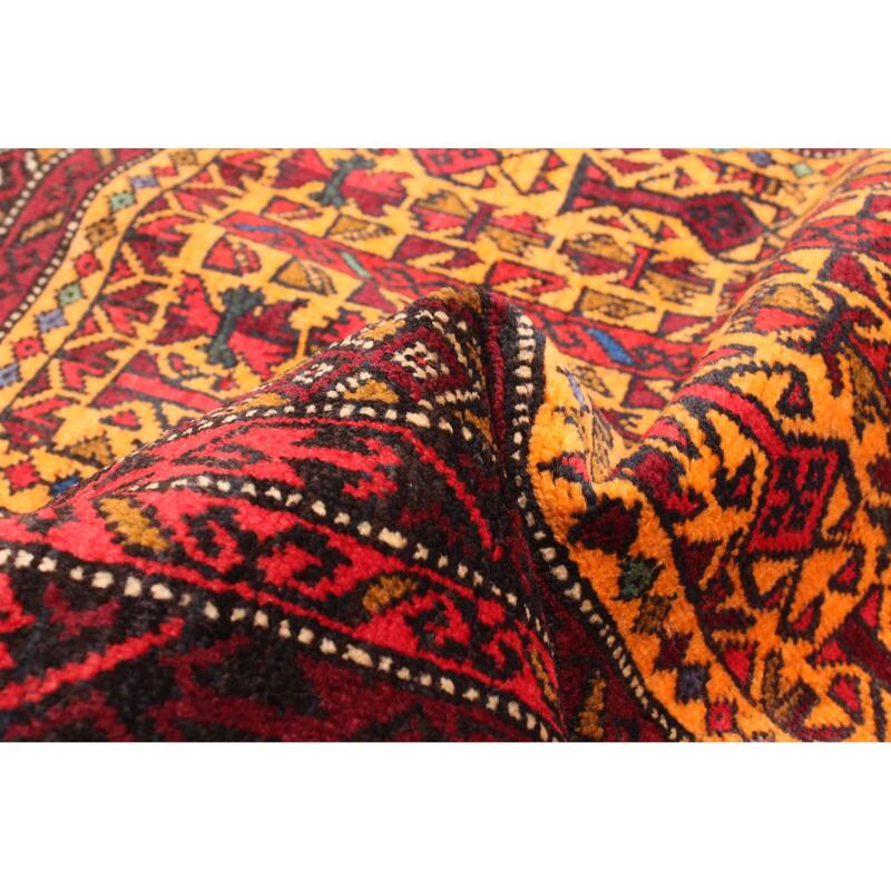 ECARPETGALLERY Hand-knotted Teimani Orange Wool Rug - 2'8 x 4'6