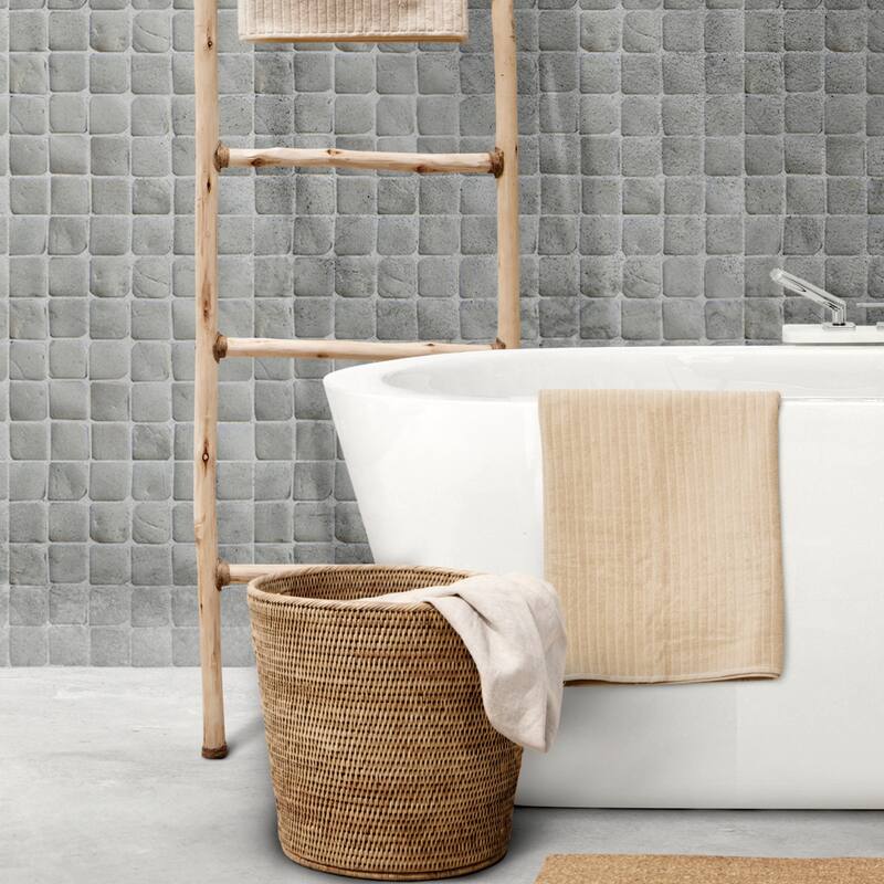 Molar 5 White Pebble Mosaic Tiles for Backsplash Kitchen and Bathroom Wall (12" X 12") 5 tiles per case - Case (5 Tiles)