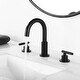 preview thumbnail 3 of 31, 8 Inch Widespread Bathroom Sink Faucet 3 Holes Bathroom Faucet Double Handle Modern Basin Vanity Faucets Deck Mounted No Drain