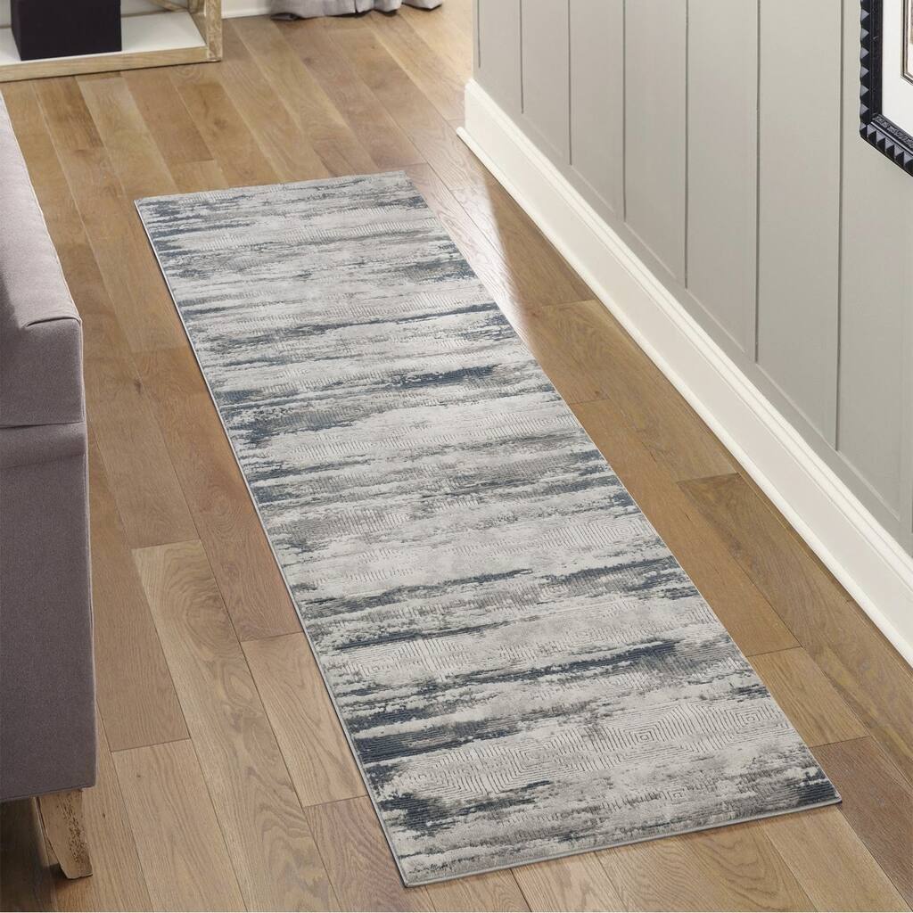 Gray 2 ft. 7 in. x 9 ft. 10 in. Luxury Area Rug, 0.43 Pile Height – Sophisticated Warmth for Any Room - 6' x 7'