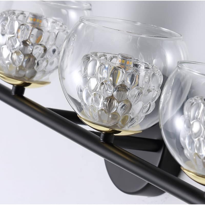 Bathroom Vanity Wall Sconce 4 Light Modern Crystal Glass