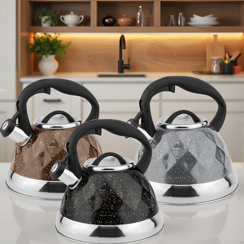 Lorren Home Trends Whistling Tea Kettle 3 Liters, with Ergonomic Handle