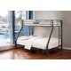 preview thumbnail 6 of 9, Sturdy Twin XL/Queen Bunk Bed, Metal Frame with Guardrail