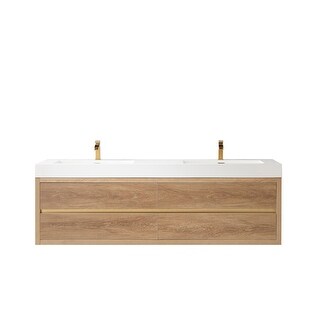 Palencia 72" Wall-Mount Vanity with White Sink Top
