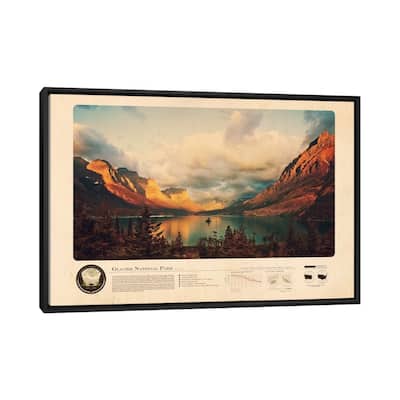 iCanvas "Glacier National Park" by 2046 Design Framed Canvas Print