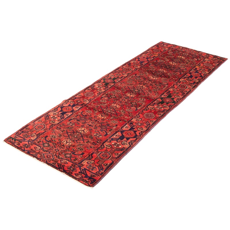 ECARPETGALLERY Hand-knotted Andelz Red Wool Rug - 3'7 x 9'10