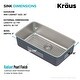 preview thumbnail 55 of 87, KRAUS Dex Stainless Steel Single Bowl Undermount Kitchen Bar Sink