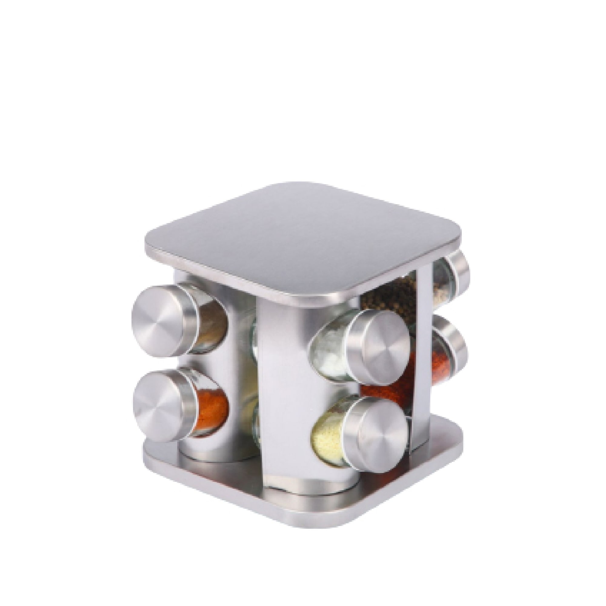 IH Casa Decor Stainless Steel Rotating Rack With 8 Spice Jars