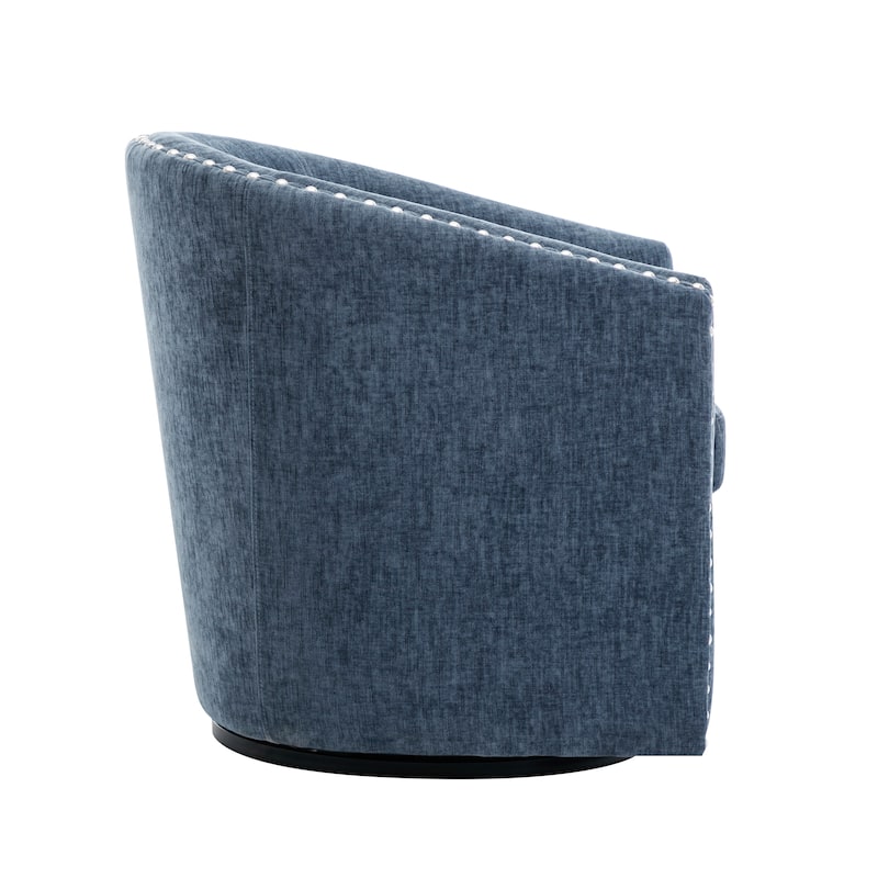 Porthos Home Wesa Swivel Fabric Upholstered Barrel Accent Chair