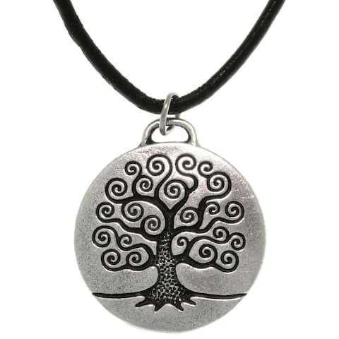 Antiqued-pewter 'Tree of Life' Celtic-style Pendant Necklace