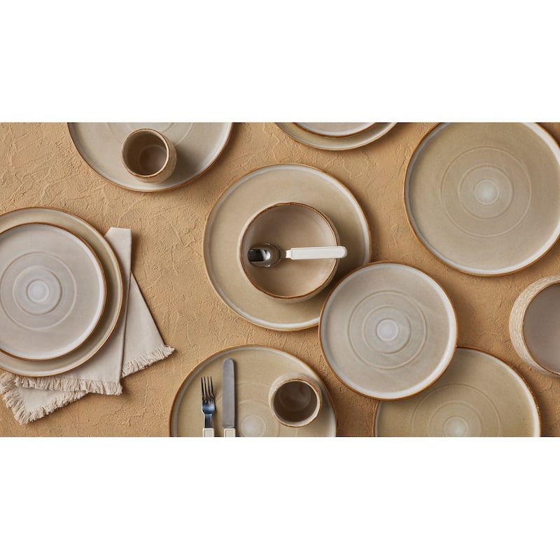 Stone by Mercer Project Shosai Stoneware Dinnerware Set - Tan - 32 Piece
