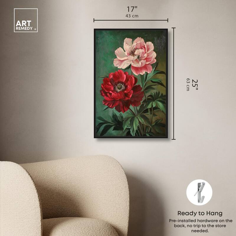 Symphony of Peonies Canvas by Art Remedy