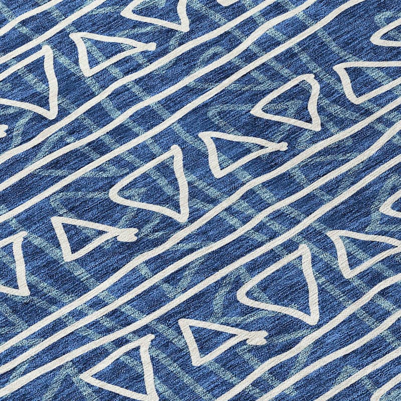 Machine Washable Indoor/ Outdoor Chantille Boho Morrocan Rug