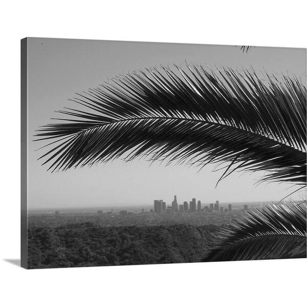 Shop Los Angeles Skyline Framed By Palm Tree From Hollywood Hills