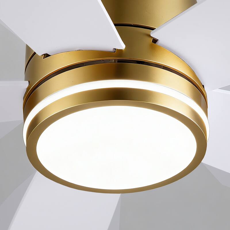 41 and 46 Inches Flush Mount Ceiling Fan with Light and Remote