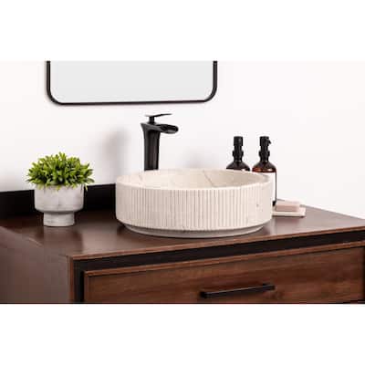 Natural Stone Vessel Bathroom Sink - Burj Marble