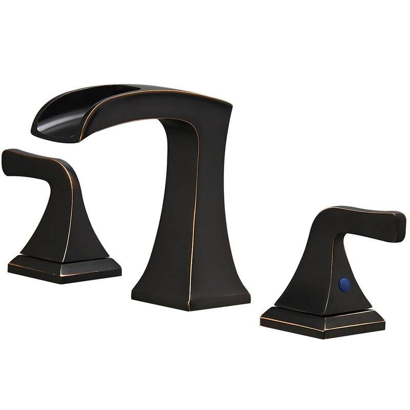 8 in. Widespread 2-Handle Waterfall Bathroom Sink Faucet - Oil Rubbed Bronze