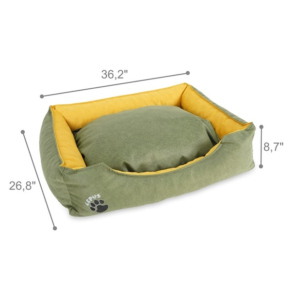 dimension image slide 5 of 20, Pets Washable Dog Bed for Small / Medium / Large Dogs - Durable Waterproof Sofa Dog Bed with Sides