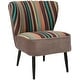 preview thumbnail 2 of 5, Safavieh Mid-Century Rainbow Striped Accent Chair