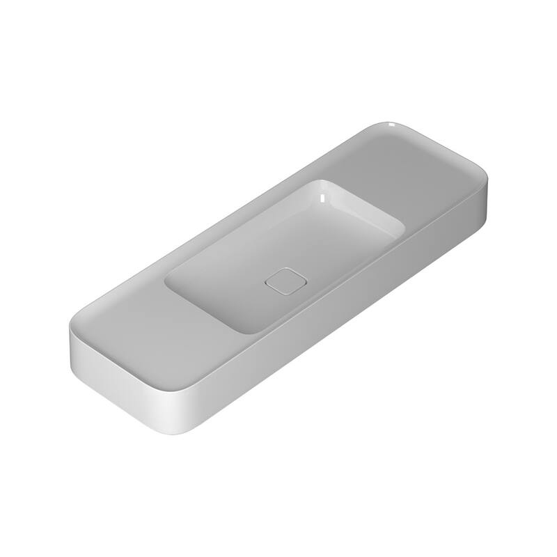 WS Bath Collections Cameo 120.40.00 Cameo 47-3/8" Rectangular Ceramic - Glossy White