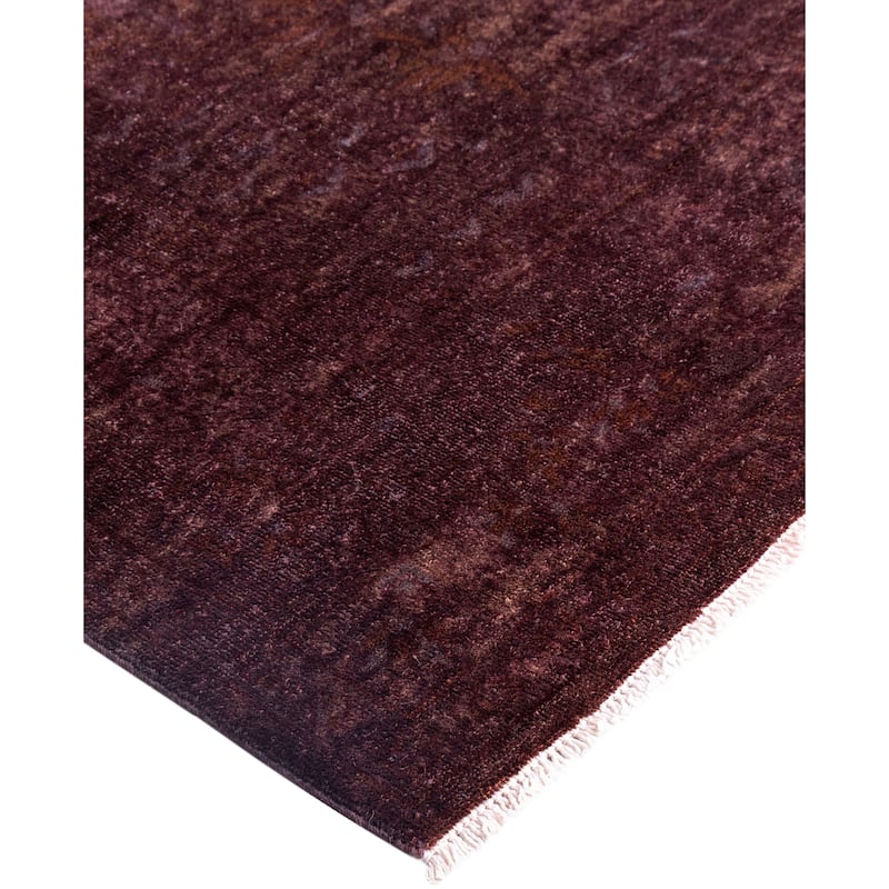Overdyed One-of-a-Kind Hand-Knotted Area Rug - Purple - 5' 3" x 7' 7"