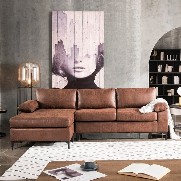 Mid century store leather chaise