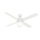preview thumbnail 39 of 48, Hunter 52" Hepburn Ceiling Fan with LED Light Kit and Wall Control - Vintage, Mid-Century Modern, Transitional Matte White