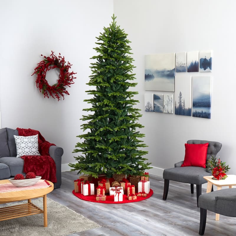 9Ft Christmas Tree with Lights - Holiday Fir Tree, 800 LED, 2854 Tips, Indoor Decor - Green - 108