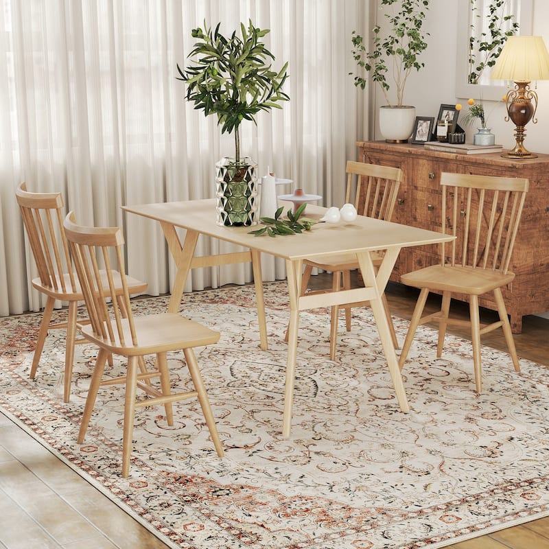 HOMCOM Area Rug 8x10, Machine Washable Rug, Non-Slip Classical Floral Print Floor Cover Foldable Carpet for Living Room