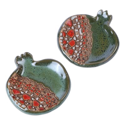 Novica Handmade From The Forest Mini Ceramic Catchalls (Pair)