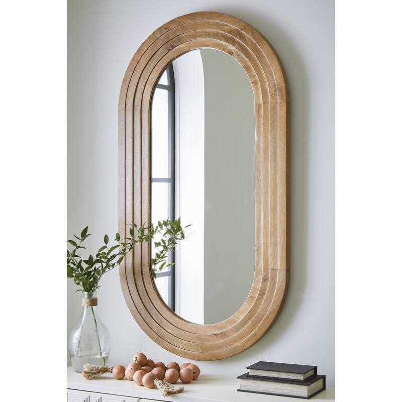 Signature Design by Ashley Daverly Brown Accent Mirror - 28.13" W x 1.63" D x 51.88" H
