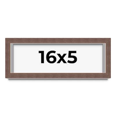 16x5 Shadow Box Frame Brown | 1.125 inches Deep Real Wood Rustic
