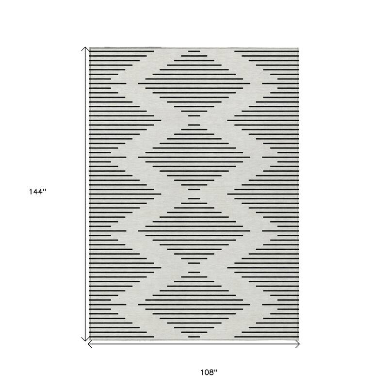 HomeRoots Geometric Transitional Rectangle Outdoor Rug