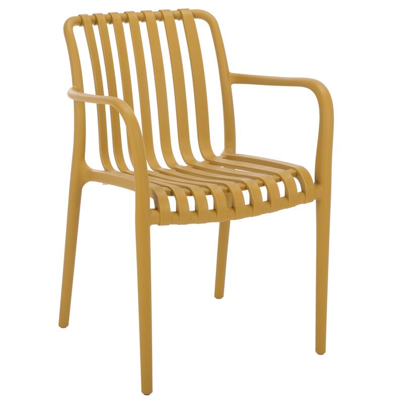 SAFAVIEH Outdoor Living Holly Stacking Dining Armchair (Set of 2) - 22"W x 22"D x 32"H