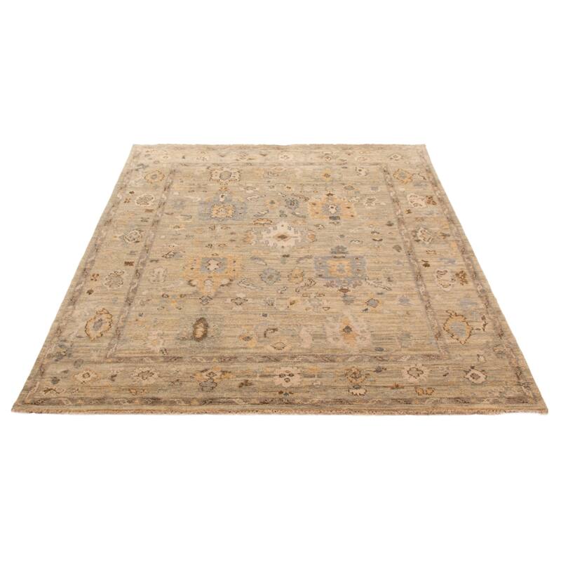 ECARPETGALLERY Hand-knotted Jules Serapi Khaki Wool Rug - 7'10 x 9'9
